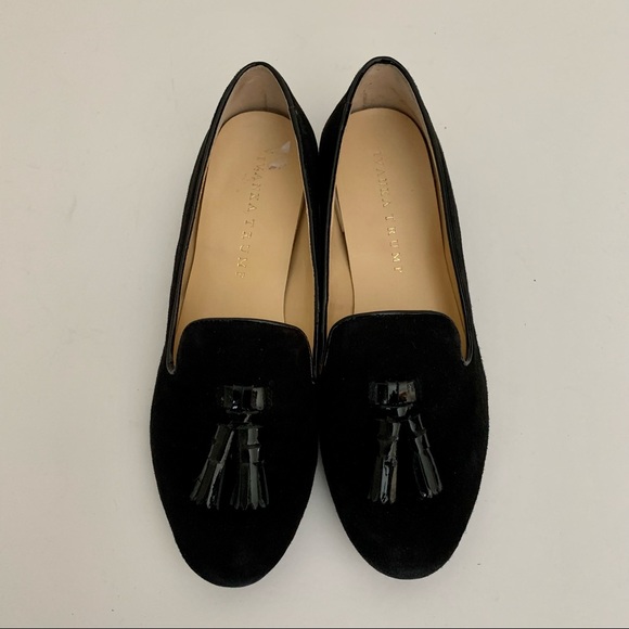 Ivanka Trump Shoes - Ivanka Trump Black Suede "Harley" Tasseled Loafers Flats Size 6.5